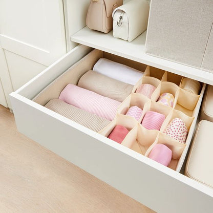 Linen Look Multi Grid Organiser, Beige - Anko