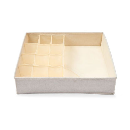 Linen Look Multi Grid Organiser, Beige - Anko