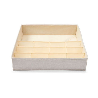 Linen Look Multi Grid Organiser, Beige - Anko