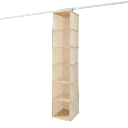 Hanging Organiser, 6 Shelf Linen Look - Anko