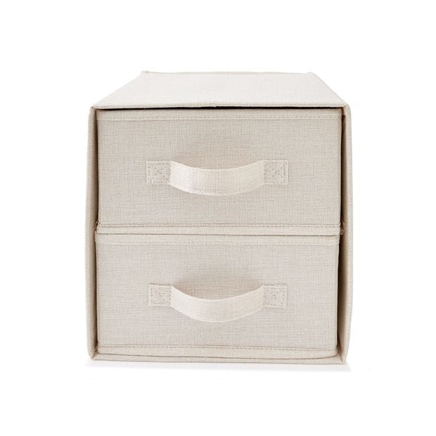 Drawer Set, Linen Look, Beige - Anko