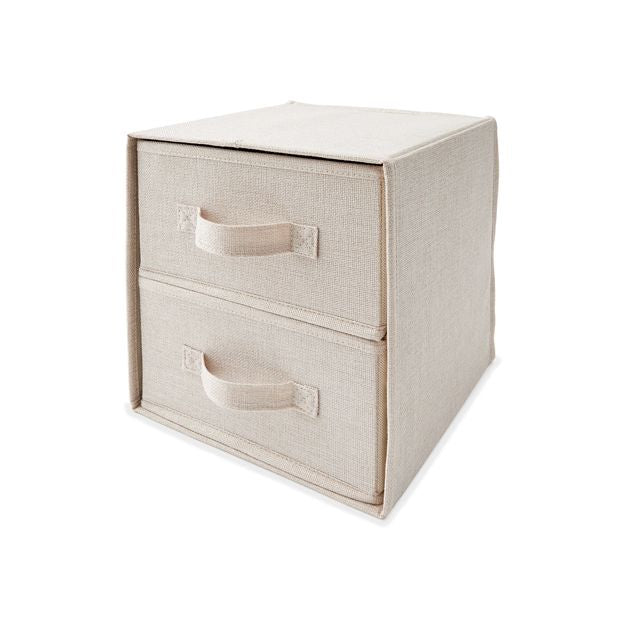 Drawer Set, Linen Look, Beige - Anko