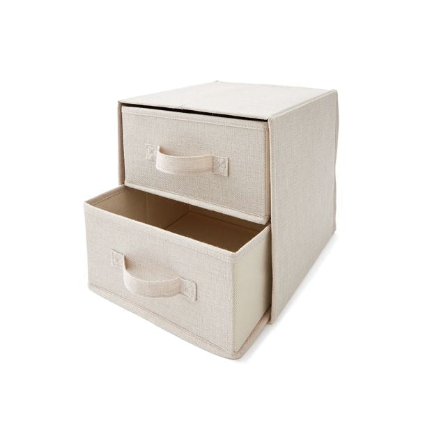 Drawer Set, Linen Look, Beige - Anko