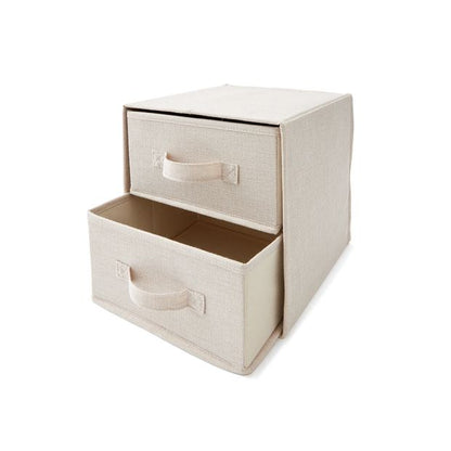 Drawer Set, Linen Look, Beige - Anko