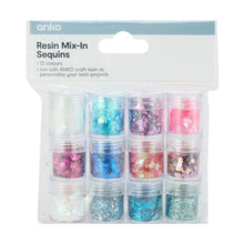 12 Pack Resin Mix-In Sequins - Anko