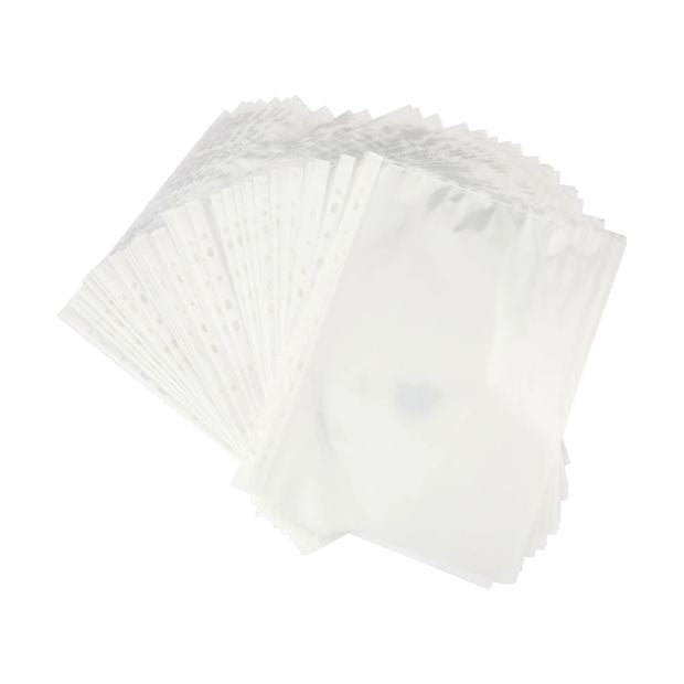 100 Pack A4 Sheet Protectors, Clear - Anko