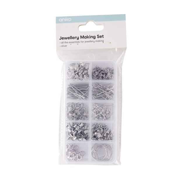 Jewellery Making Set, Silver Look - Anko