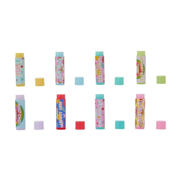 8 Pack Scented Lip Balms, Choose Happy - OXX Junior