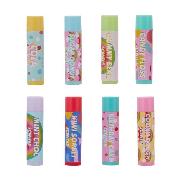 8 Pack Scented Lip Balms, Choose Happy - OXX Junior