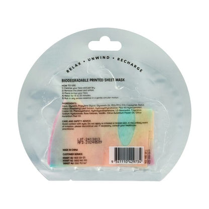 Fairy Floss Printed Sheet Mask 20ml, Raspberry Extract - OXX Skincare