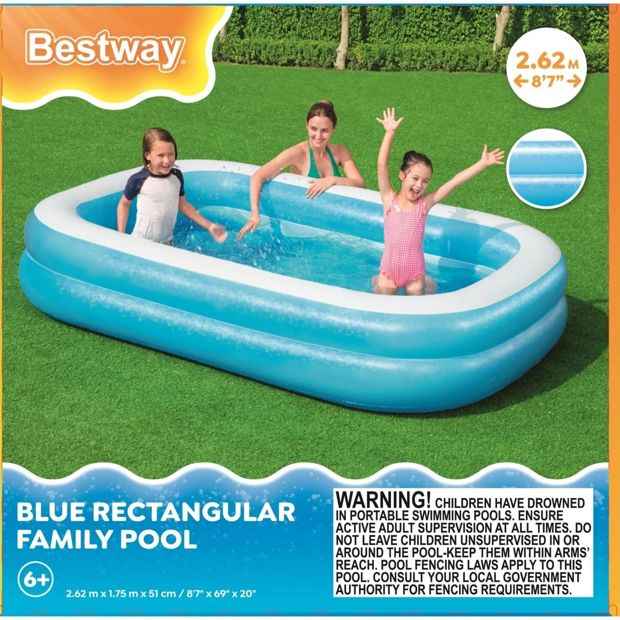 Bestway Blue Rectangular Family Pool