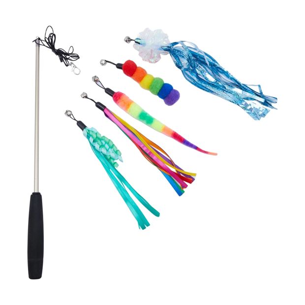 Cat Toy Multi Teaser Wand - Anko