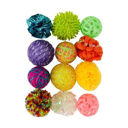 12 Pack Cat Toy Balls - Anko