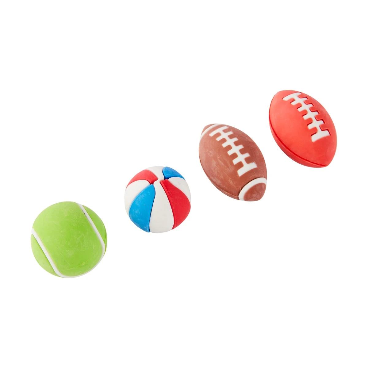 4 Piece Mini Ball Erasers