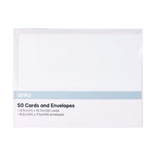 Cards and Envelopes, 50 Pack, White - Anko