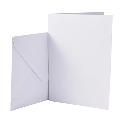 Cards and Envelopes, 50 Pack, White - Anko