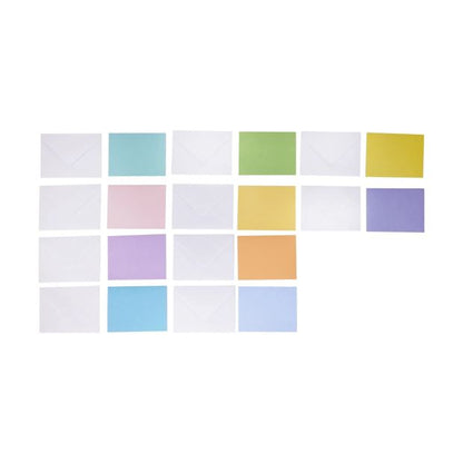Cards and Envelopes, 50 Pack, Pastel - Anko