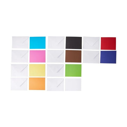 Cards with Envelopes, 50 Pack, Bright - Anko