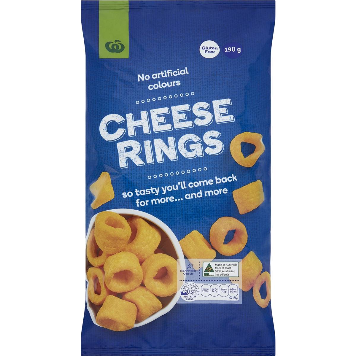 Woolworths Cheese Rings 190g