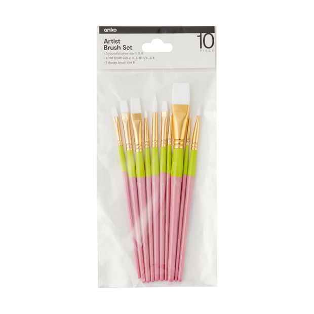 10 Piece Artist Brush Set