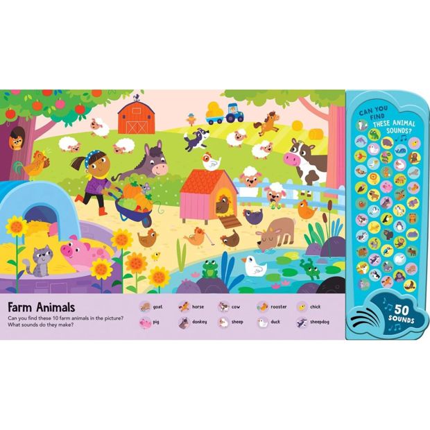 Look & Find - 50-Button Mega Sound Book - Animal Kingdom