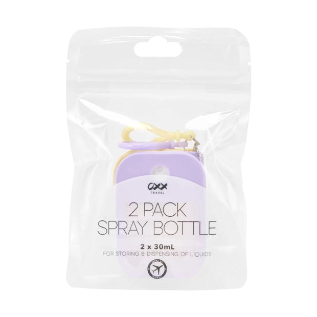 2 Pack Spray Bottles, White and Purple - OXX Travel
