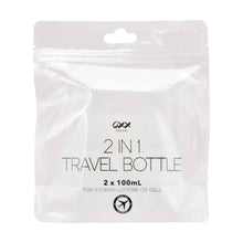 OXX Travel 2 Pack 2-in-1 Travel Bottles