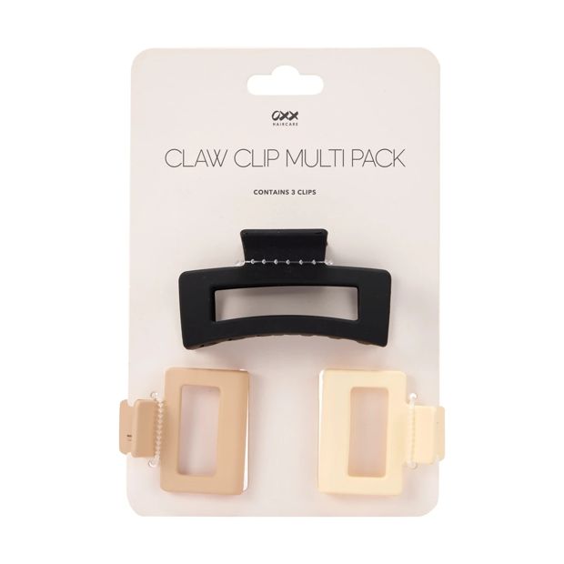 3 Pack Claw Hair Clips - OXX Haircare