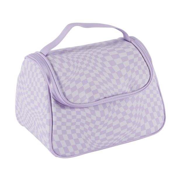 Makeup Bag, Large, Wave Check - OXX Cosmetics