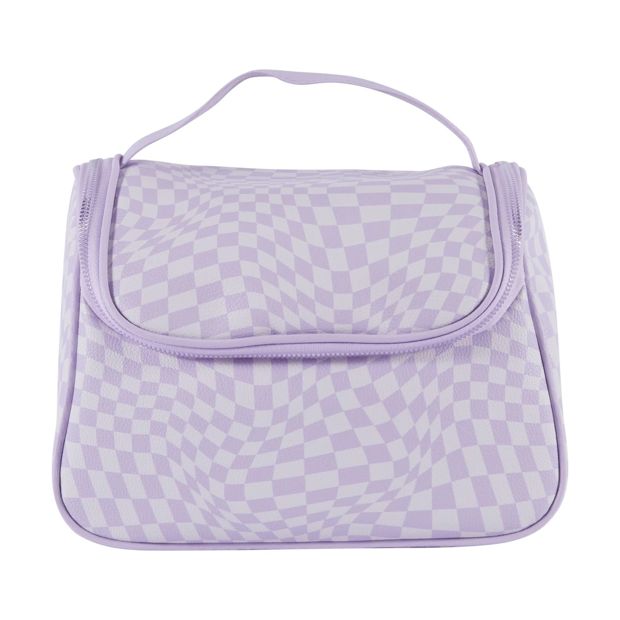 Makeup Bag, Large, Wave Check - OXX Cosmetics