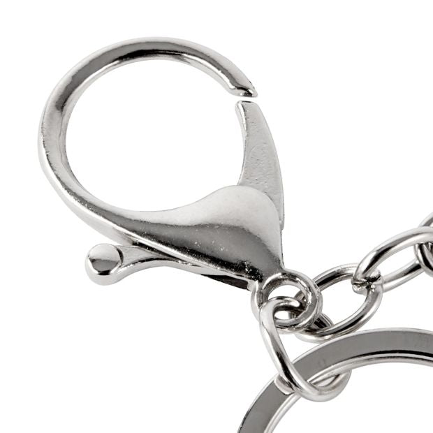 4 Pack Keyrings, Silver Look - Anko