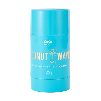 Coconut Waves Summer Solstice Deodorant 50g, Coconut, Hazelnut and Vanilla Scent - OXX Bodycare