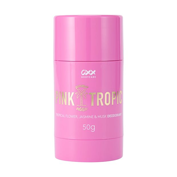 Pink Tropic Summer Solstice Deodorant 50g, Tropical Flower, Jasmine and Musk Scent - OXX Bodycare