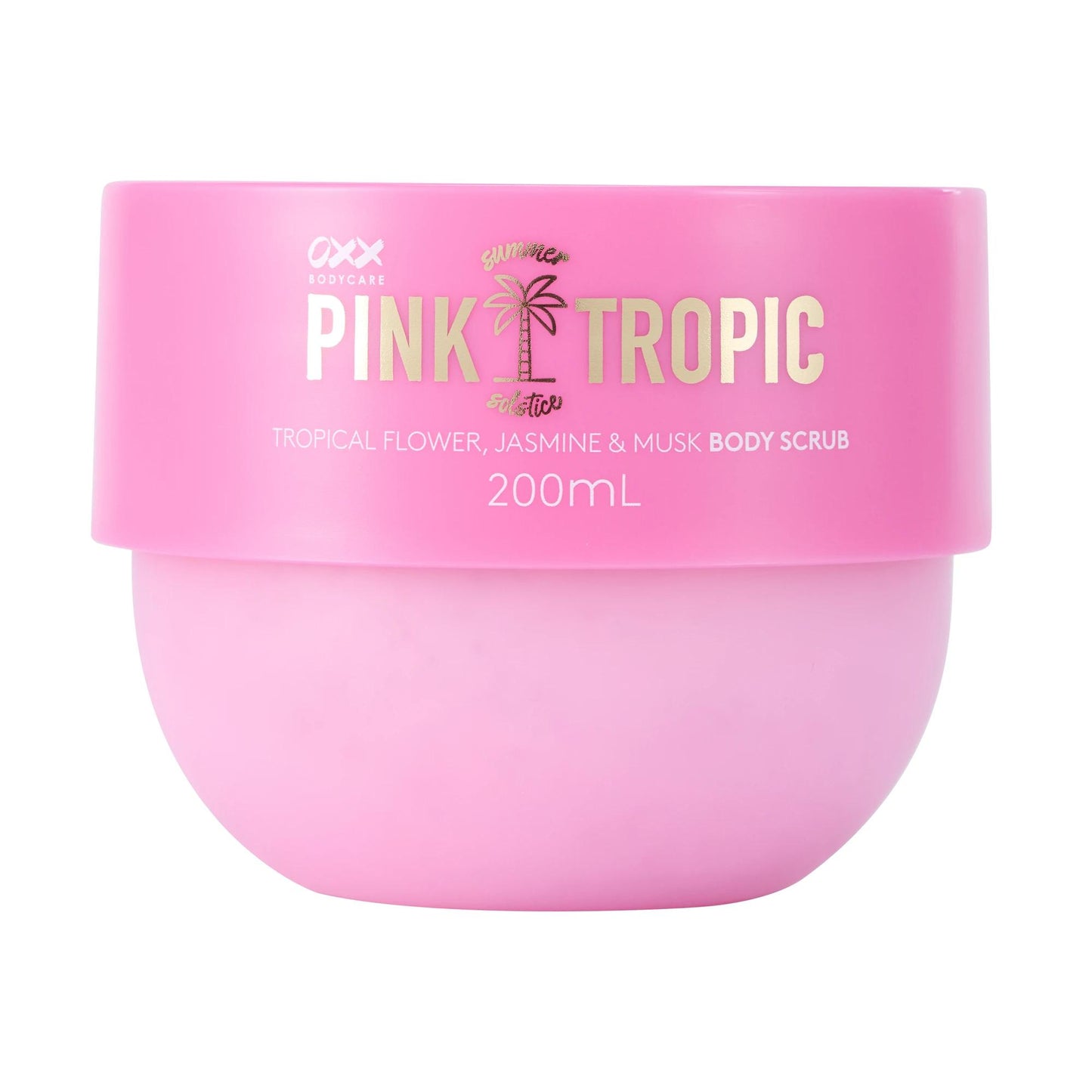 OXX Bodycare Pink Tropic Summer Solstice Body Scrub 200ml - Tropical Flower, Jasmine and Musk