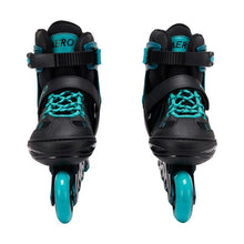 Inline Skates, Black and Teal, Size 5 to 7 - Anko