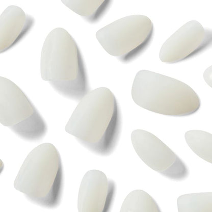 100 Pack Artificial Nails with Adhesive, Almond Shape, Clear - OXX Cosmetics