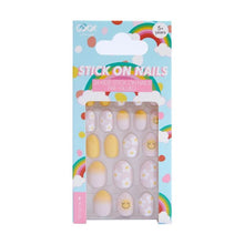 24 Pack Kids Pre-Glued Stick-On Nails, Sunshine and Daisies - OXX Junior