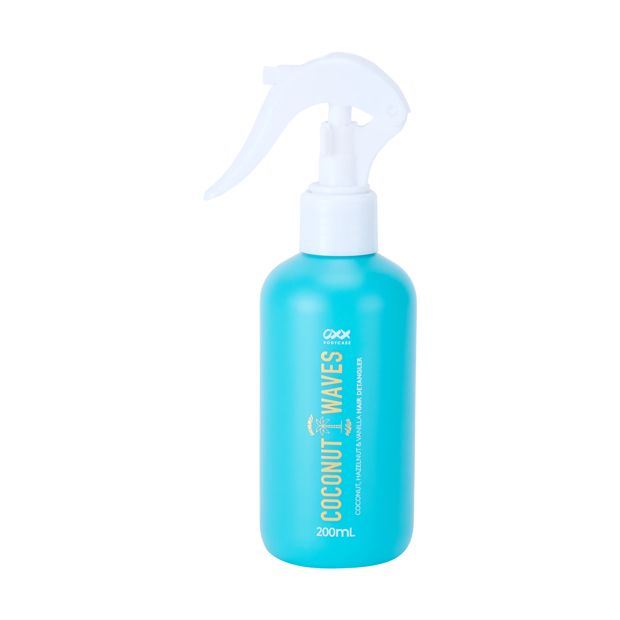 Coconut Waves Summer Solstice Hair Detangler 200ml, Coconut, Hazelnut and Vanilla Scent - OXX Bodycare
