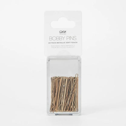 60 Pack Metallic Soft Touch Bobby Pins - OXX Haircare
