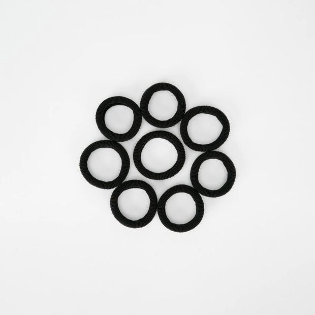 8 Pack Ponytailers, Black, Extra Large Thick - OXX Haircare