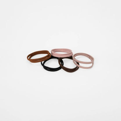 10 Pack Flat Snagless Elastics - OXX Haircare