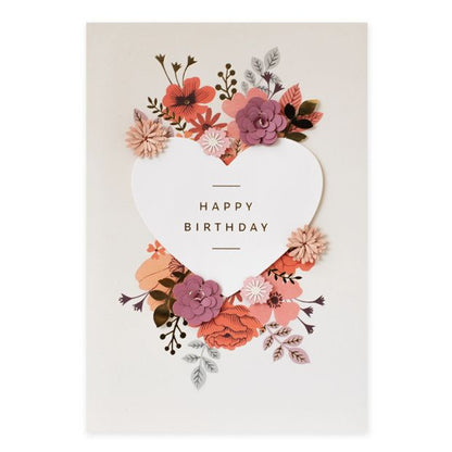 Hallmark Signature Birthday Card - Floral Heart