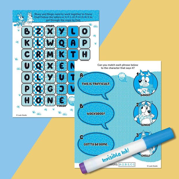 INKredibles Bluey Invisible Ink! Game Book