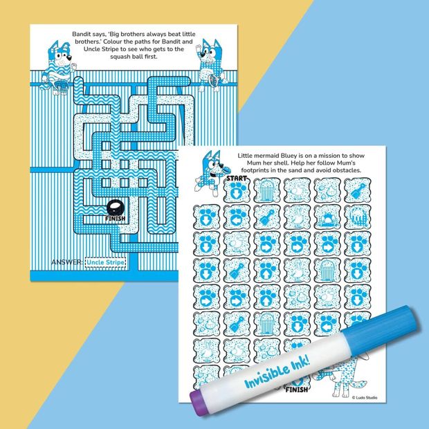INKredibles Bluey Invisible Ink! Game Book