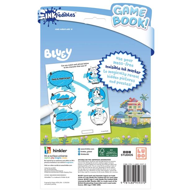 INKredibles Bluey Invisible Ink! Game Book