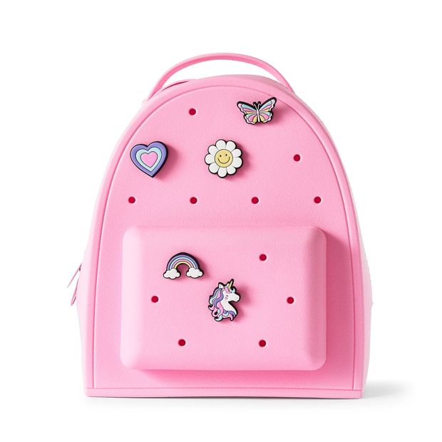 Mini Backpack with Charms, Pink - Anko