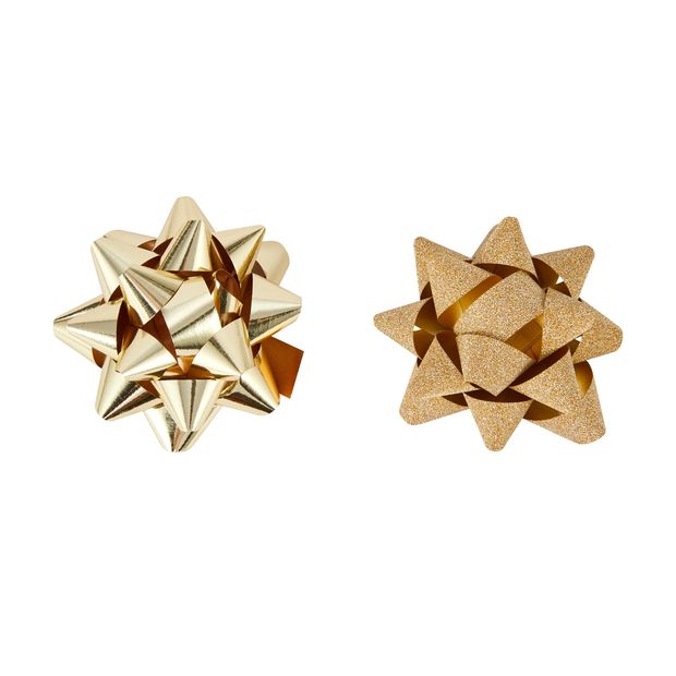 2 Piece Gift Bows, Gold Look - Anko