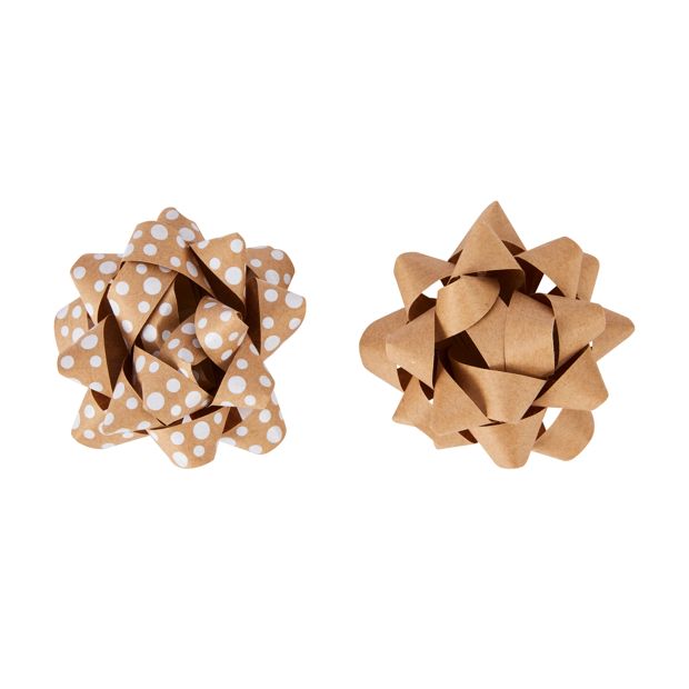 2 Piece Gift Bows, Kraft - Anko