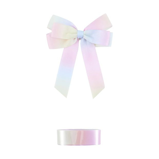 2 Piece Fabric Bow and Ribbon Set, Ombre - Anko