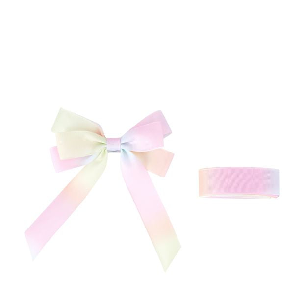 2 Piece Fabric Bow and Ribbon Set, Ombre - Anko
